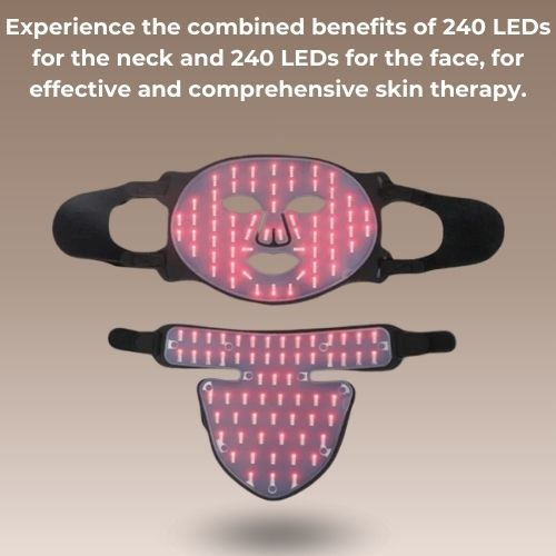 Set of LED Therapy Face and Neck Masks - 480 LEDS 